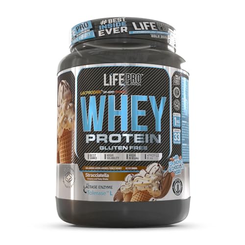 Life Pro Whey 1Kg | Alimento Deportivo, 78% Proteína de Concentrado de Suero, Protege Tejidos, Anticatabolismo, Crecimiento Muscular y Facilita Períodos de Recuperación