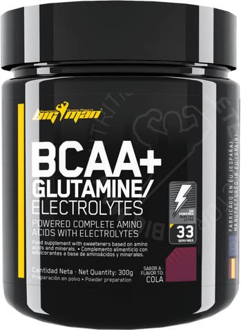 Pack BigMan | Bcca & Glutamina + Electrolyte 300Gr (NARANJA) + Multivits 30 Caps + Shaker 