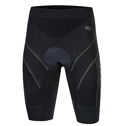 BRUBECK Pantalones Cortos de Ciclismo para Hombres con Acolchado | Bike Activity / LB00120 | Tamaño: L