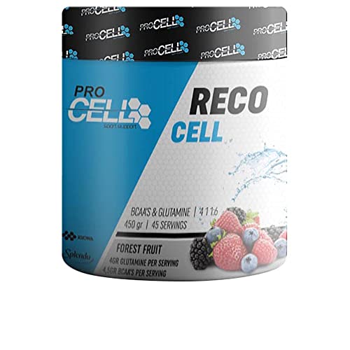 Reco Cell | Suplemento de Recuperación Post Entrenamiento con L-Glutamina, BCAA's 4:1:1 y Vitamina B6 (300g / 30 servicios) - Sabor Frutos del Bosque - Recuperador y Aumento Muscular Avanzado
