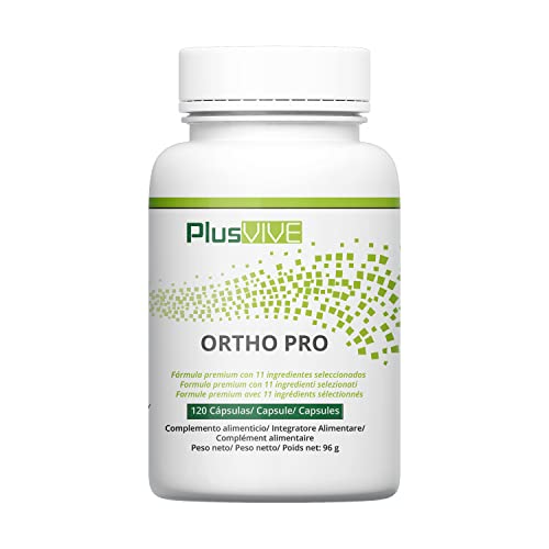 Plusvive - Suplemento Ortho Pro para el cuidado de las articulaciones, con glucosamina, condroitina, MSM y ácido hialurónico, 120 cápsulas