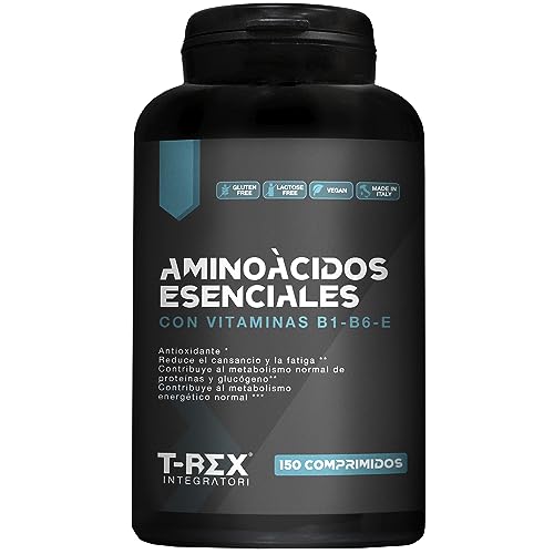 EAA Aminoácidos Esenciales 150 comprimidos de 1,5g con un mix de vitaminas B1, B6 y E. Suplemento indispensable para los deportistas. (Sin Aroma, 150 Tabletas)