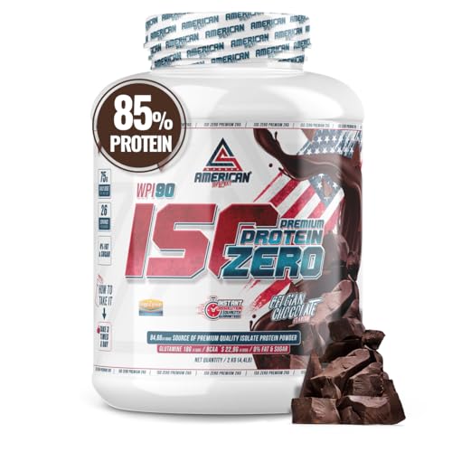 AS American Suplement | Proteina Isolada Zero 2 kg | 0% Azúcares y 0% Grasa | Proteinas para masa muscular | Proteina en polvo | Recuperador Muscular | Chocolate | Bajo en Carbohidratos.