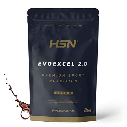 Whey Protein Isolate + Concentrate de HSN Evoexcel 2.0 | Sabor Chocolate 2 Kg = 67 Tomas por Envase | Batido Proteínas Suero de Leche con DigeZyme® LactoSpore® y Calostro
