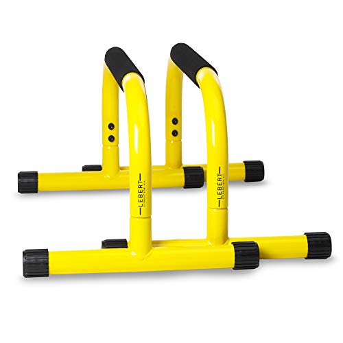 Lebert Fitness Parallette - Soporte para barra de flexión, perfecto para el hogar y el garaje, gimnasio, gimnasio, gimnasio, gimnasia, calistenia, entrenamiento de fuerza