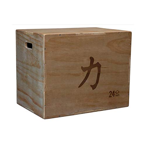 Caja de madera para plyo grande, 76 x 61 x 51 cm, pliométrica