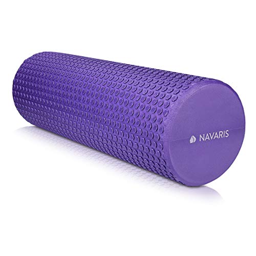 Navaris Rodillo para pilates - Rodillo de espuma EVA para masaje fitness yoga gym - Foam roller para entrenamiento muscular equilibrio elasticidad
