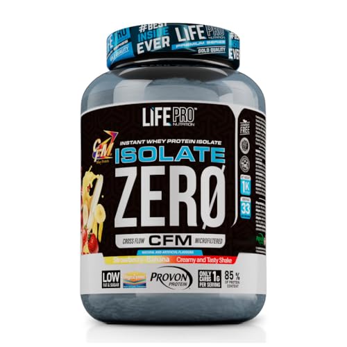 Life Pro Isolate Zero 1Kg | Alimento Deportivo de Proteína de Suero Aislada | Contiene todos los aminoácidos esenciales | Mejora y Crecimiento del Sistema Muscular, Aumenta Resistencia