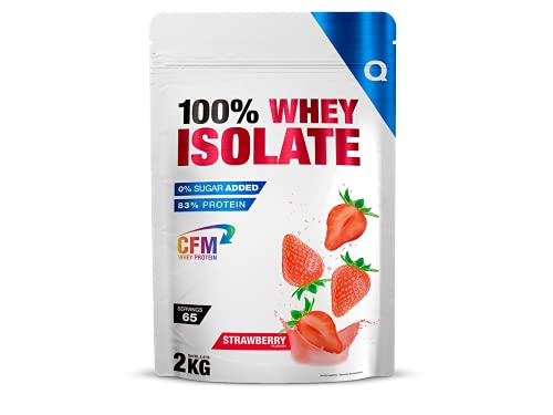 Quamtrax Nutrition - Whey Isolate - 100% Proteína de suero de Leche Altamente Purificada y Procesada - con sabor a Strawberry - 2000 gr