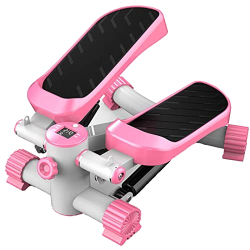 HUHJYUGE Mini Máquinas De Step, Stepper Fitness Mini, Stepper Fitness Casa Barato Dispositivo de Entrenamiento de Subida hacia Abajo, con Pantalla LCD Multifuncional (Pink)