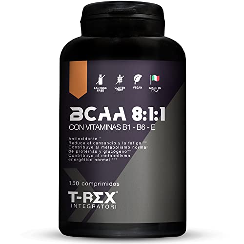 BCAA 8:1:1 150 Comprimidos de 1,3gr - Obtenido por medio de Fermentación - Suplemento de Aminoácidos ramificados básicos y esenciales con L-Valine L-Leucine L-Isoleucine