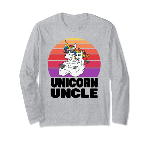 Muscle Unicorn Uncle Bodybuilder Fitness Baby Niece Sunset Manga Larga