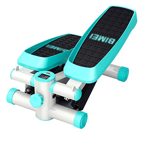 JHNEA Mini Máquinas de Step, Cardio Fitness Stepper Up-Down Multiusos Twister Stepper con Pantalla Multifuncional para Ejercicio En Oficina & Casa,Blue