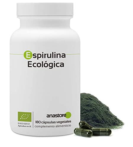 ESPIRULINA ECOLÓGICA * 500 mg / 180 cápsulas * Antioxidantes, Cardiovascular (glucosa), Deficiencias (hemoglobina), Energia (fatiga), Equilibrio emocional, Inmunitario (estimulación de defensas naturales), Peso (adelgazamiento), Rendimiento deportivo * Garantía de satisfacción o reembolso * Fabricado en Francia