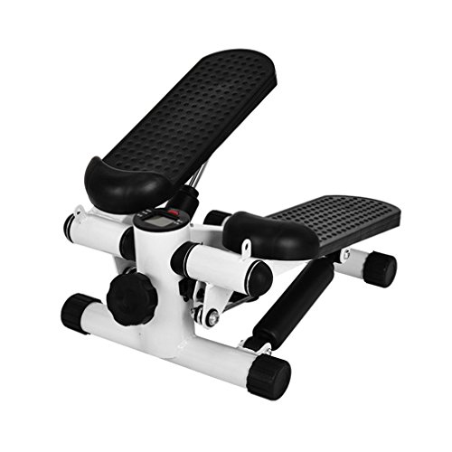 Tatayang Mini stepper Hometrainer Stepper Drehstepper & Sidestepper con resistencia ajustable, con pantalla LED multifunción para principiantes y entrenados (negro)