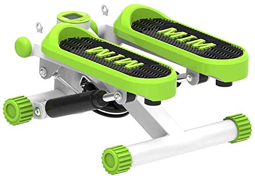 JHNEA Máquina de Step Swing, Multiusos Stepper Fitness con Pantalla Multifuncional Fitness Stepper Cardio Fitness para Ejercicio En Oficina & Casa,Green