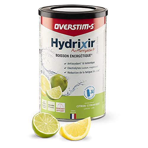 OVERSTIM.s - Hydrixir Antioxidante (600 G) - Limón-Limón Verde - Bebida Energética Para El Deporte 600 g