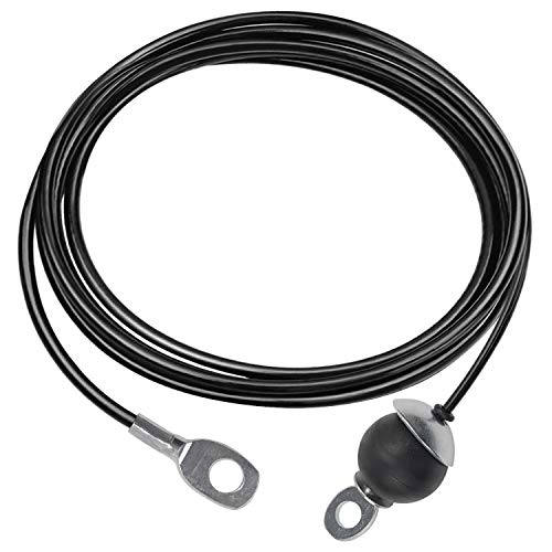 LFJ Cable de Acero para Fitness, Cuerda Gimnasio Alambre Resistente Poleas para Cables Máquina Accesorios Gym en Casa Equipo de Levantamiento de Pesas (1,5m con bola de gravedad)