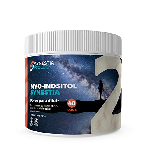 Myo-Inositol Synestia en polvo, vegano y sin gluten, 40 dosis, suministro 40 días, salud de la mujer