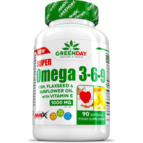 AMIX - Suplemento Alimenticio - Súper Omega 3-6-9 en Formato de 90 Cápsulas - Ayuda a Regular Tu Organismo - Contribuye al Correcto Funcionamiento del Corazón