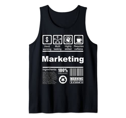 Marketing Datos Nutricionales Divertidos - For Marketer Camiseta sin Mangas