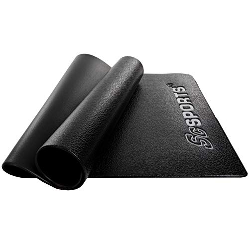ScSPORTS® Coaster Mat Protective Mat for Fitness Equipment Treadmill Exercise Bike Dumbbell Bench Sports Equipment Large Black 160 x 80 x 0.5 cm (160x80x0,6 cm)