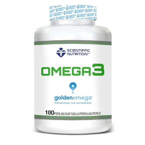 Scientiffic Nutrition - Omega 3 Cápsulas Aceite de Pescado 2000mg, Contiene EPA, DHA y Vitamina E, Mantiene los Niveles de Colesterol - 100 Perlas.