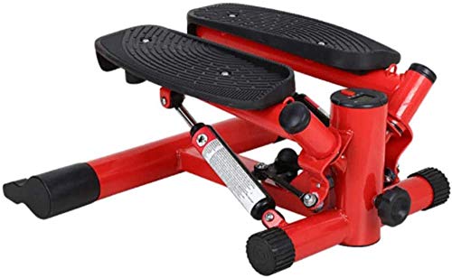 JHNEA Cardio Fitness Máquinas de Step, Stepper Up-Down con Pantalla Multifuncional Portátil Twister Stepper Ejercicio Swing Stepper para Ejercicio En Oficina & Casa,Red