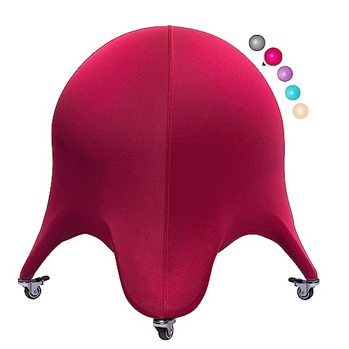 ENOVI Silla de bola de estrella de mar, silla de pelota de yoga, silla de pelota de ejercicio, diseño ergonómico para escritorio de oficina en casa, 24 pulgadas, CR