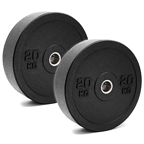 C.P. Sports Discos de pesas para barra, olímpicos, 50 mm, goma, 5 mm, para pesas de 5, 10, 15, 20 kg, 10 kg - Paar