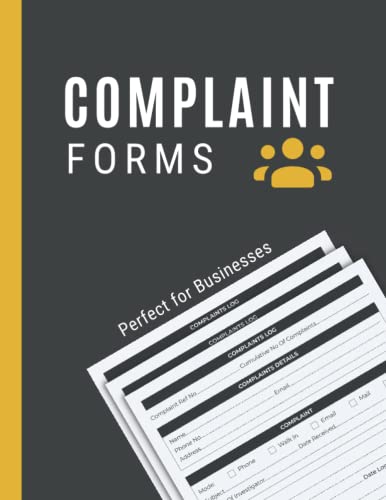 Complaint Forms: Complaints & Follow Up Log Book | Perfect for Businesses, Sites, Waste Facilities, Commercial and Industrial Premises