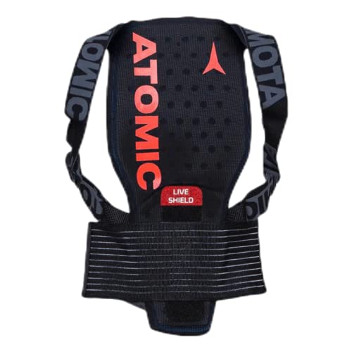 Atomic Protector de espalda ATOMIC Live Shield JR para niños y adolescentes, protector ligero y transpirable, libertad de movimiento ilimitada (el color del cinturón puede variar, negro o naranja)