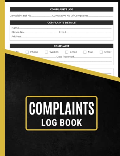 Complaints Log Book: Customer Complaint Logbook with 120 Forms for Businesses, Sites, Waste Facilities, Commercial and Industrial Premises