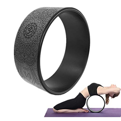 KUENG Yoga Wheel Aro Pilates Fitness Antideslizante Anillo Pilates For Estiramiento Espalda Bolster YogaEquipamento Fitness Black,-