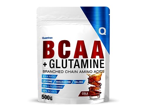 Quamtrax Nutrition - Direct BCAA 2.1.1 - Aminoácidos esenciales que incluyen Leucina, Isoleucina y Valina - con sabor a Cola - 500gr