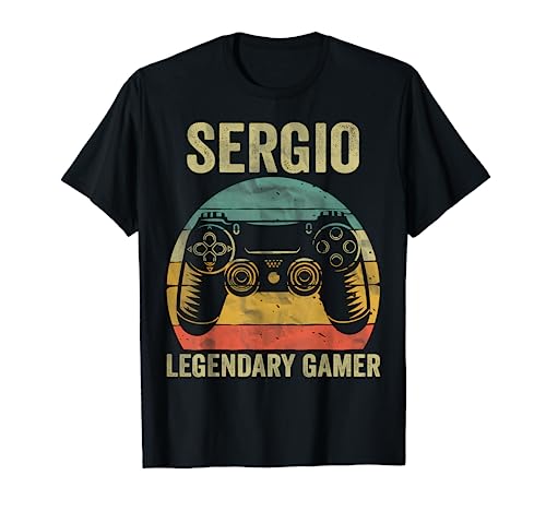 Camisa de jugador legendaria personalizada Sergio Name Video Gamer Camiseta