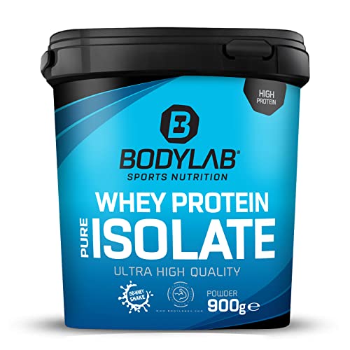Whey Protein Isolate Chocolate doble 900g Bodylab24, proteína en polvo hecha de aislado de suero de leche, puede apoyar la construcción de músculo, sin aspartamo