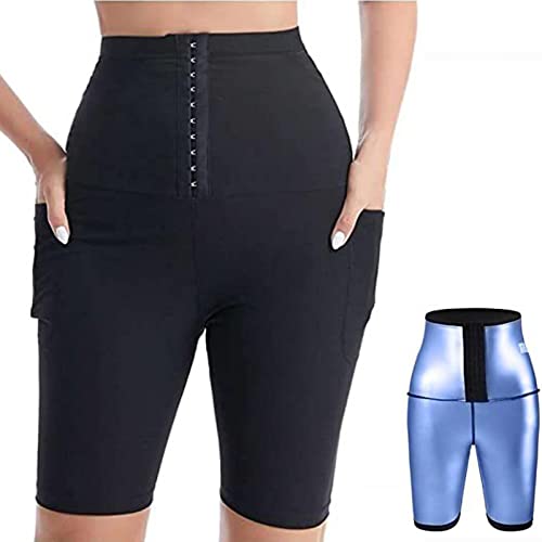 Botiniv Shorts de Sauna de Cintura Alta | Pantalones Cortos revestidos completos de Pecho Pantalones moldeadores de Sudor de Gimnasio para Mujer - para Ejercicio, Entrenamiento, Fitness, Gimnasio