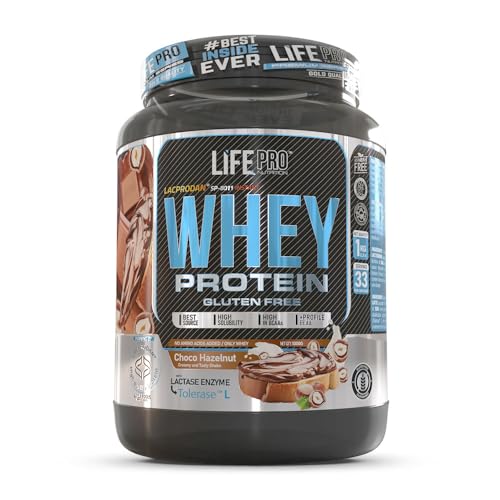 Life Pro Whey 1Kg | Suplemento Deportivo, 78% Proteína de Concentrado de Suero, Protege Tejidos, Anticatabolismo, Crecimiento Muscular y Facilita Períodos de Recuperación (Choco Nuts, 1 kg)