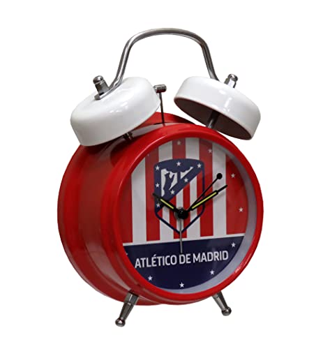 Atlético de Madrid- Reloj Despertador Electrónico, Himno Musical, Reloj Musical, Color Rojo, Producto Oficial (CyP Brands)