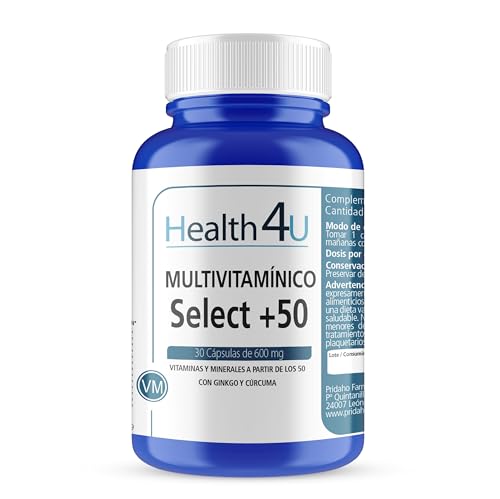 H4U Multivitamínico Select +50 30 cápsulas - Complemento vitamínico especial para personas mayores
