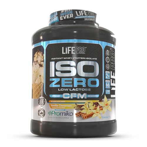 Life Pro Isolate Zero 2Kg | Alimento Deportivo de Aislado de Proteína de Suero 87%, Mejora Rendimiento Físico y Recuperación (Vanilla-Cinnamon, 2 kg)