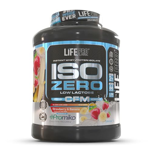 Life Pro Isolate Zero 2Kg | Alimento Deportivo de Aislado de Proteína de Suero 87%, Mejora Rendimiento Físico y Recuperación (Strawberry Banana, 2 kg)