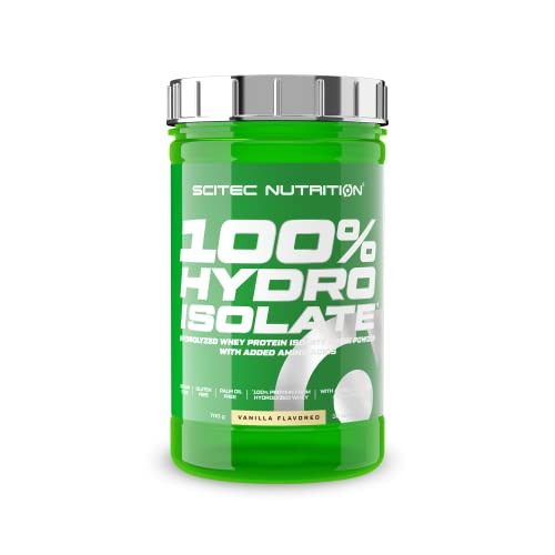 Scitec Nutrition 100% Hydro Isolate - Aislado hidrolizado con glutamina y arginina - Sin azúcar, sin gluten - Recuperación post-entrenamiento, 700 g, Vainilla
