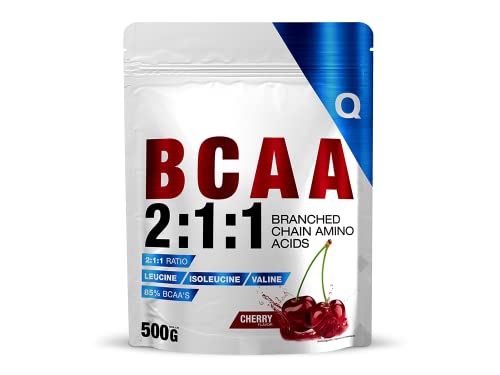 Quamtrax Nutrition - Direct BCAA 2.1.1 - Aminoácidos esenciales que incluyen Leucina, Isoleucina y Valina - con sabor a Cherry - 500gr