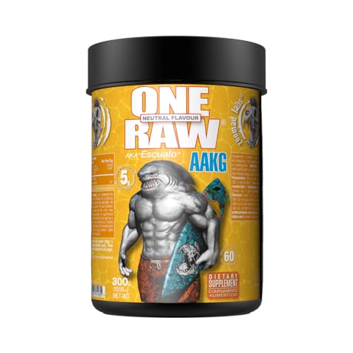 ZOOMAD LABS - One Raw AAKG, Polvos Pre Entreno, Complemento, Suplemento Alimenticio para Deportistas, Rendimiento Deportivo, Resistencia - 300 gr, Sabor Neutro