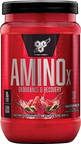 BSN Nutrition Suplemento Amino X con Vitamina D, Vitamina B6 y Aminoácidos, Sabor Sandía, 30 Porciones, 435 g