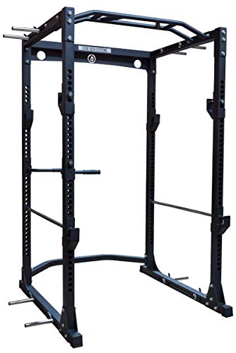 Strengthshop Power Cage - Rack de carga (1,69 x 1,45 x 2,15 m, con soporte para barra), color negro mate