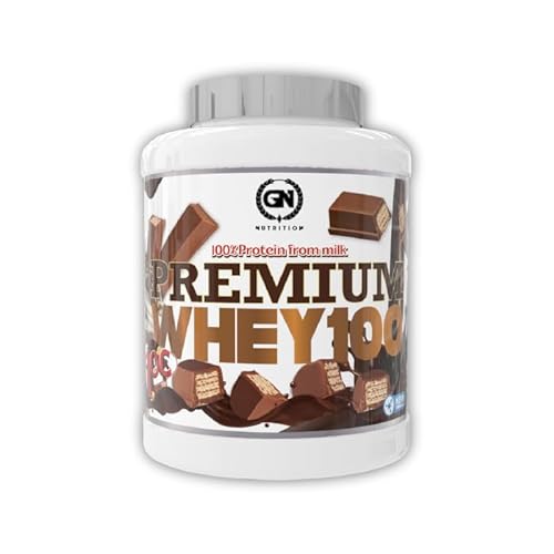 GN Nutrition Premium Whey Protein 100% 2 Kg | Proteina Whey con Vitamina B6 y DigeZyme | Mejora tus entrenamientos | Incrementa el rendimiento deportivo | Recuperación Muscular (Kitchoc)