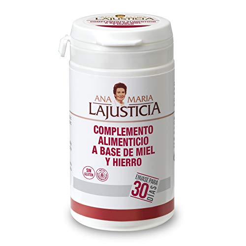 Ana Maria Lajusticia - Complemento alimenticio a base de miel y hierro – 135 gr. Estados carentes de hierro, embarazo, posparto, vegetarianos. Envase para 30 días de tratamiento.